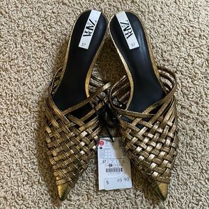 Zara kitten heels slip-on